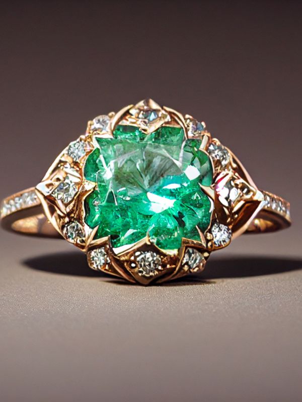 Close-up of an antique Edwardian filigree ring with hand-cut diamond detailing on a vintage lace glove