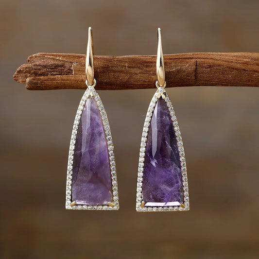 Art Deco Amethyst Earrings