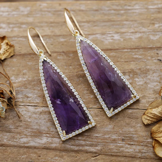 Art Deco Amethyst Earrings